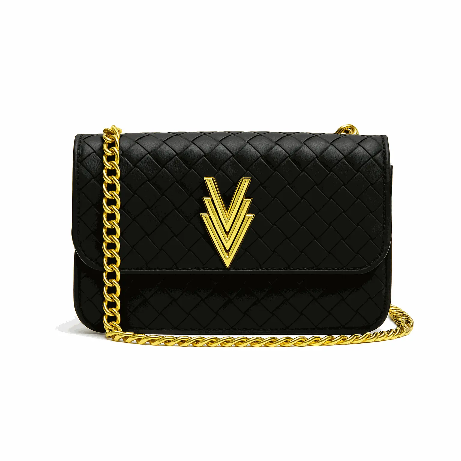 Mia Tiny Purse with Woven Details and Gold Adjustable Strap - VAGOSHOPS
