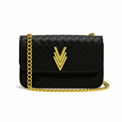 Mia Tiny Purse with Woven Details and Gold Adjustable Strap - VAGOSHOPS