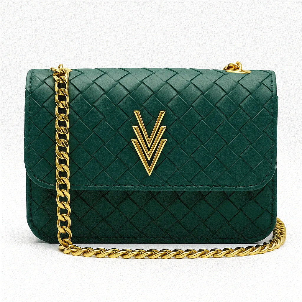 Mia Tiny Purse with Woven Details and Gold Adjustable Strap - VAGOSHOPS