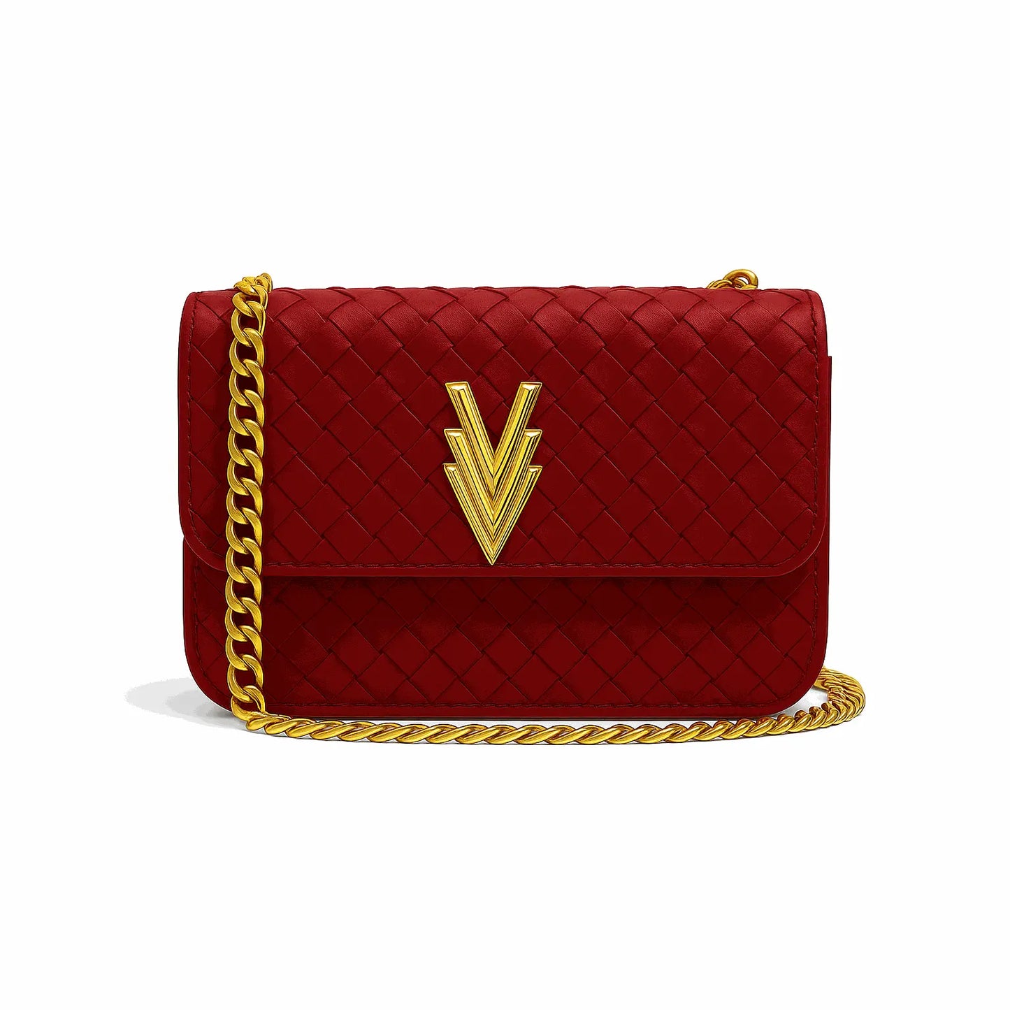 Mia Tiny Purse with Woven Details and Gold Adjustable Strap - VAGOSHOPS