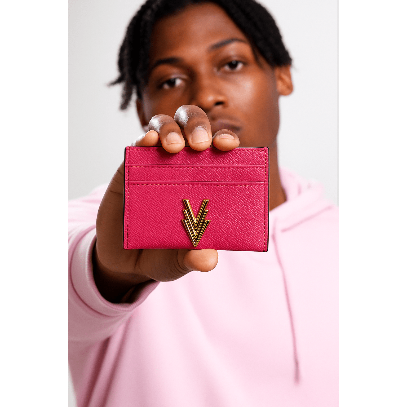 Multi Card Holder with Iconic Logo Constructed with Vegan Leather - VAGOSHOPS