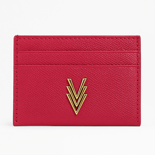 Multi Card Holder with Iconic Logo Constructed with Vegan Leather - VAGOSHOPS
