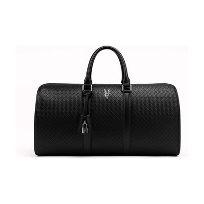 Rocco Weekend Duffle with Embossed Woven Texture in Vegan Leather - VAGOSHOPS
