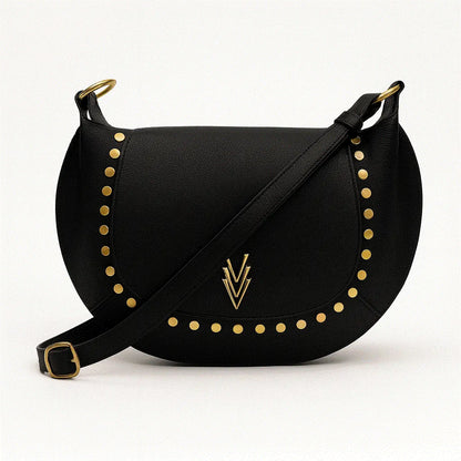 Satchel Studded Purse with Adjustable Straps made from Vegan Leather - VAGOSHOPS