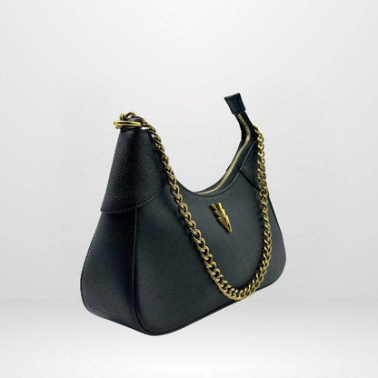 Val Hobo Chain Purse Black - VAGOSHOPS