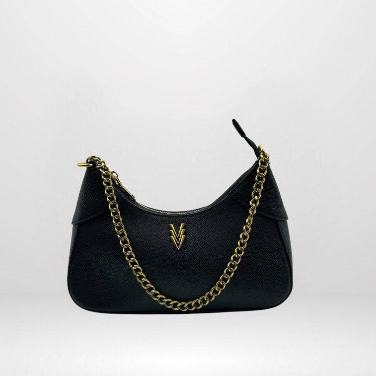 Val Hobo Chain Purse Black - VAGOSHOPS