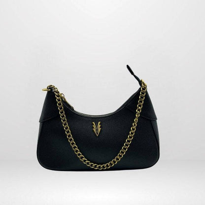 Val Hobo Chain Purse Black - VAGOSHOPS