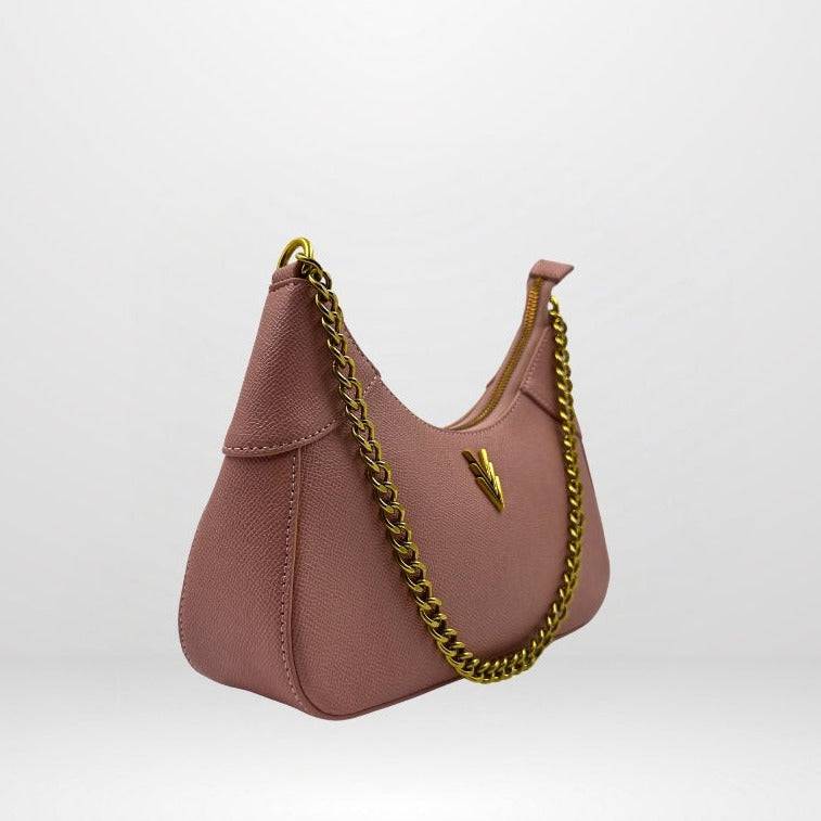 Val Hobo Chain Purse Dusty Pink - VAGOSHOPS