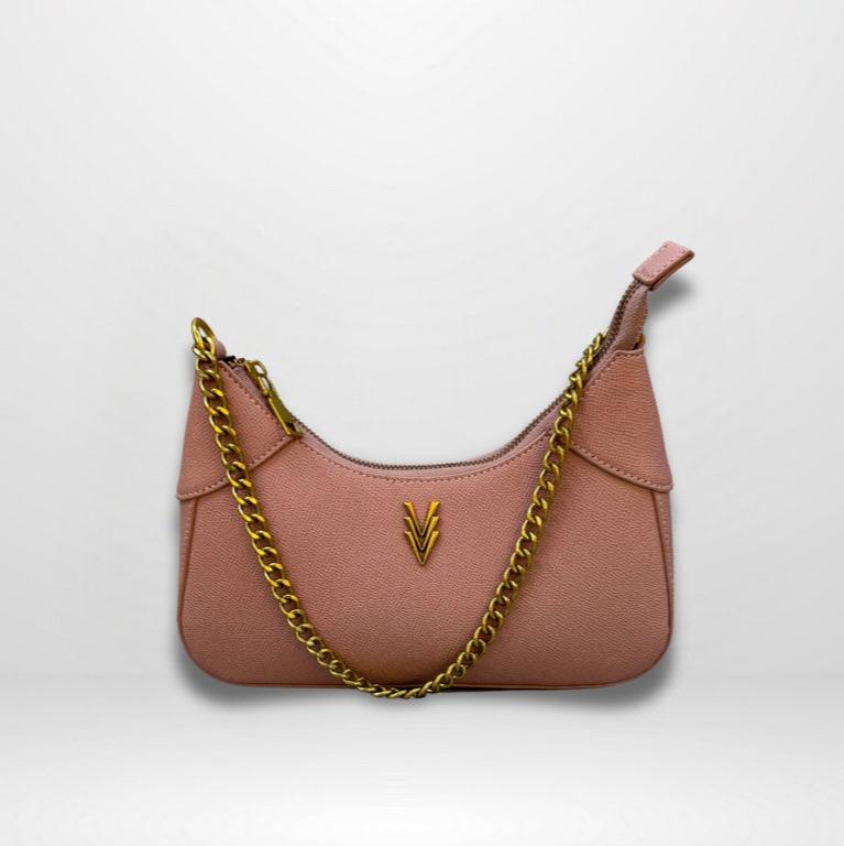 Val Hobo Chain Purse Dusty Pink - VAGOSHOPS