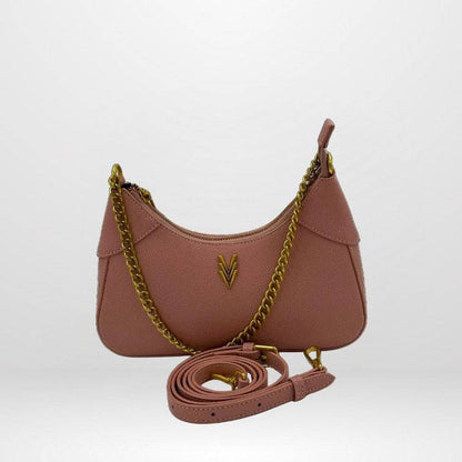 Val Hobo Chain Purse Dusty Pink - VAGOSHOPS