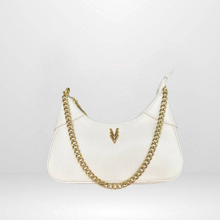 Val Hobo Chain Purse Off White - VAGOSHOPS