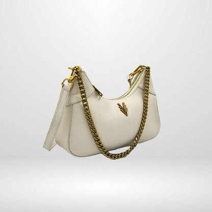 Val Hobo Chain Purse Off White - VAGOSHOPS