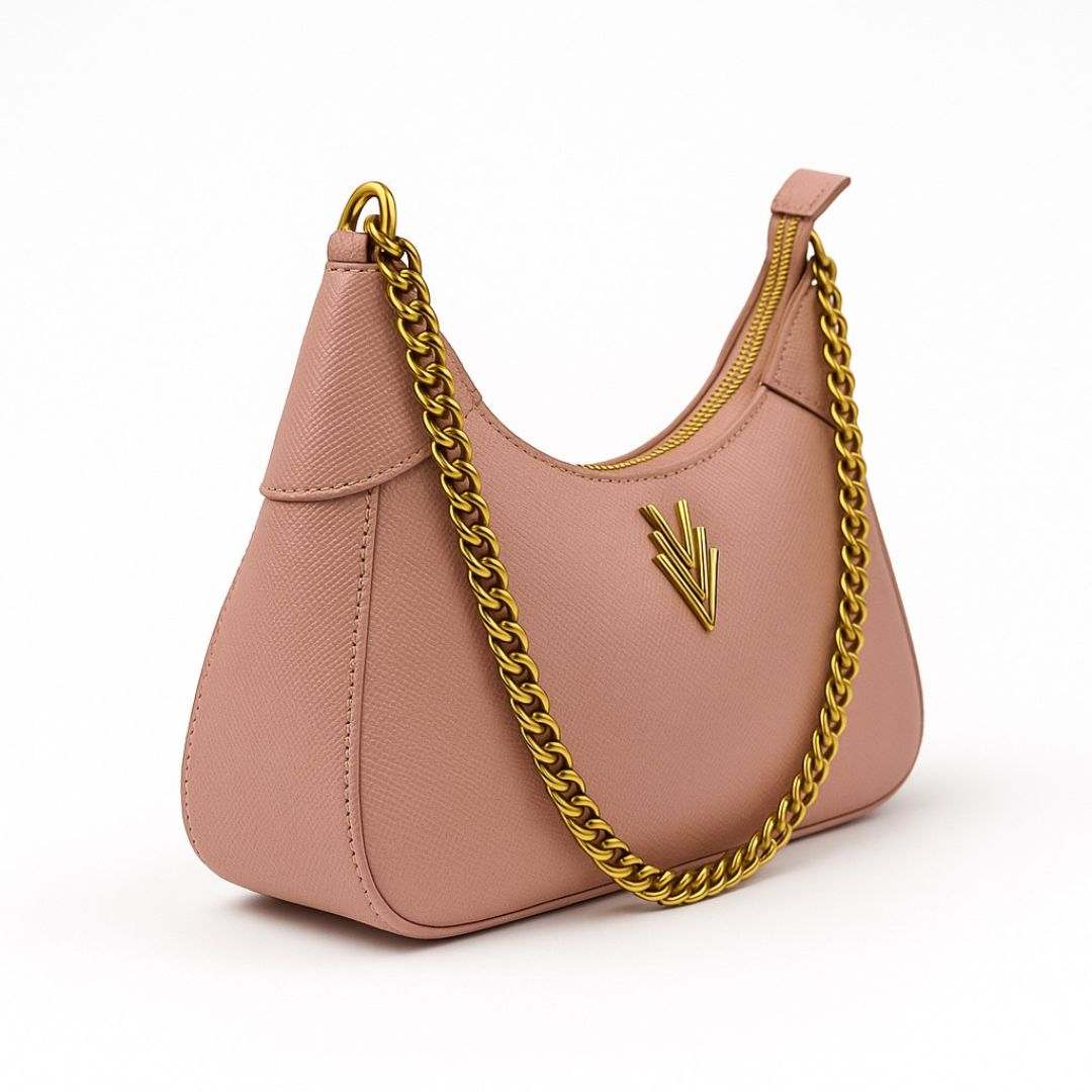 Val Hobo Chain Purse with Gold Chain and Adjustable Strap - VAGOSHOPS